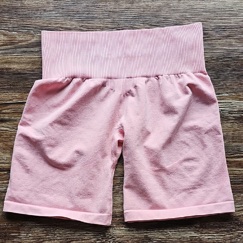 NVGTN Contour Shorts Available In Candy Apple Red, Baby Pink, Nude, Mint - Picture 5 of 9
